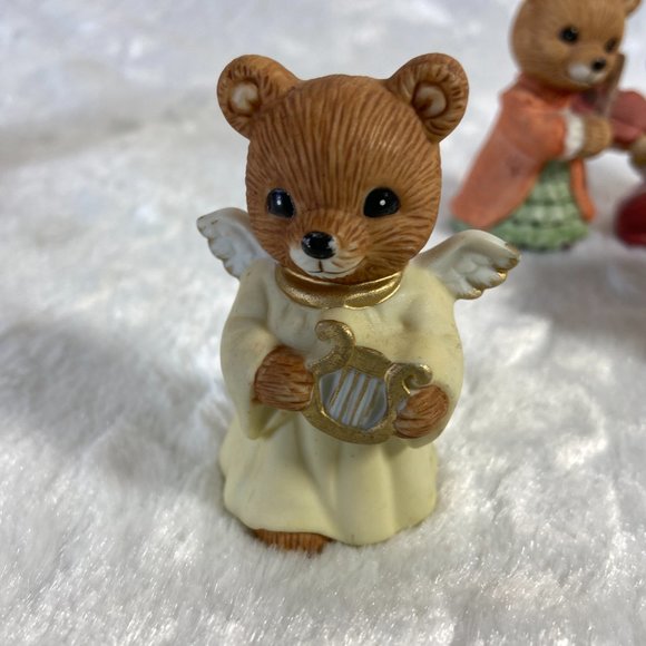 HOMCO #1422 Set of 5 Bear Musicians Porcelain Figurines Flute Trumpet Violin - Picture 5 of 9